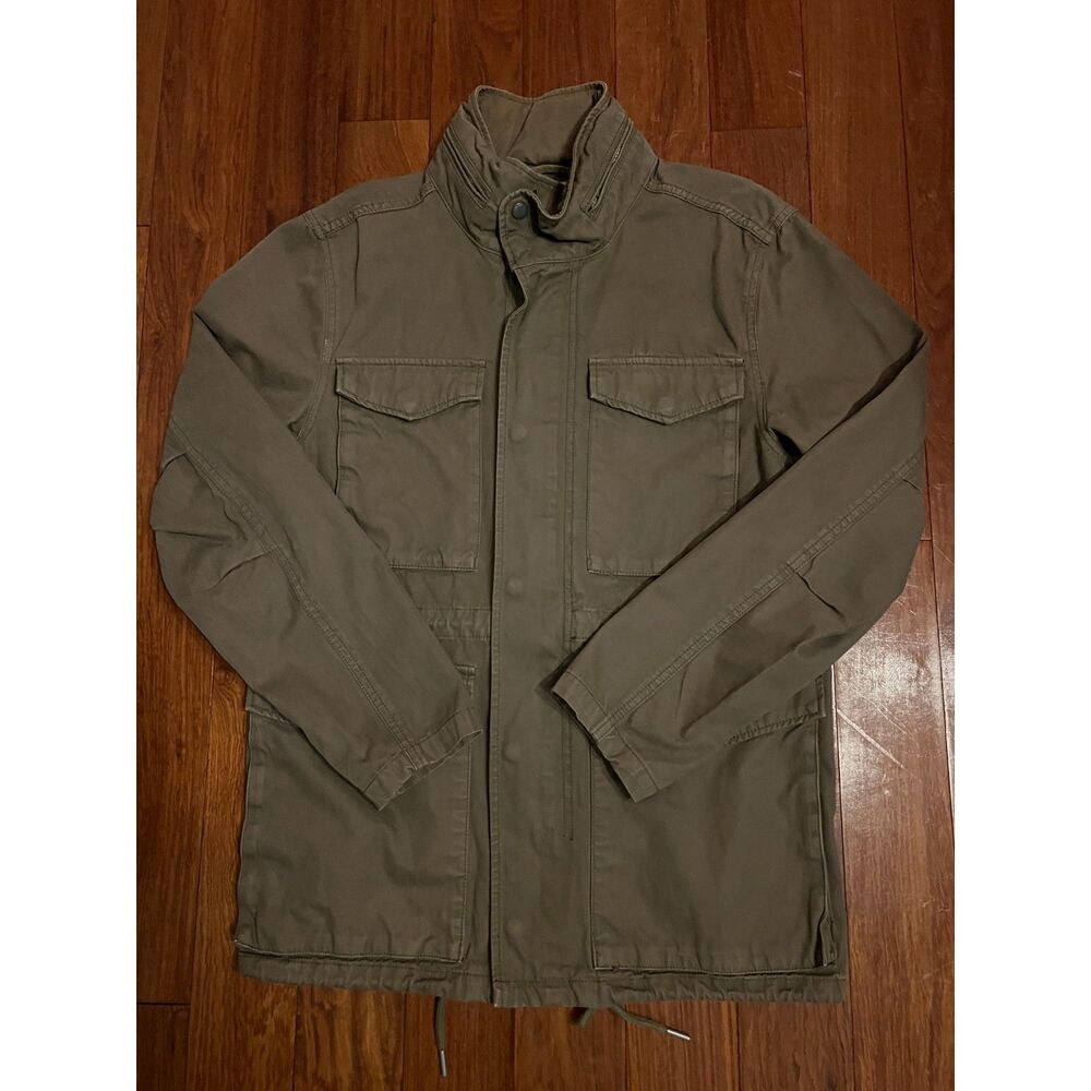 Madewell Military Field Barn Jacket Full Zip Hooded Green
